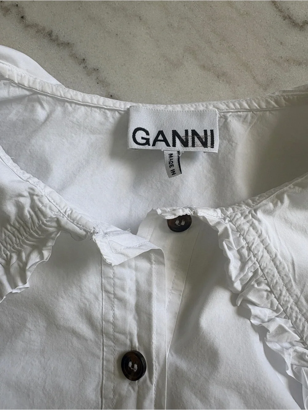STYLED BUNDLE: Ganni Button Down and Maje Tweed Mini Skirt - Picture 7 of 9